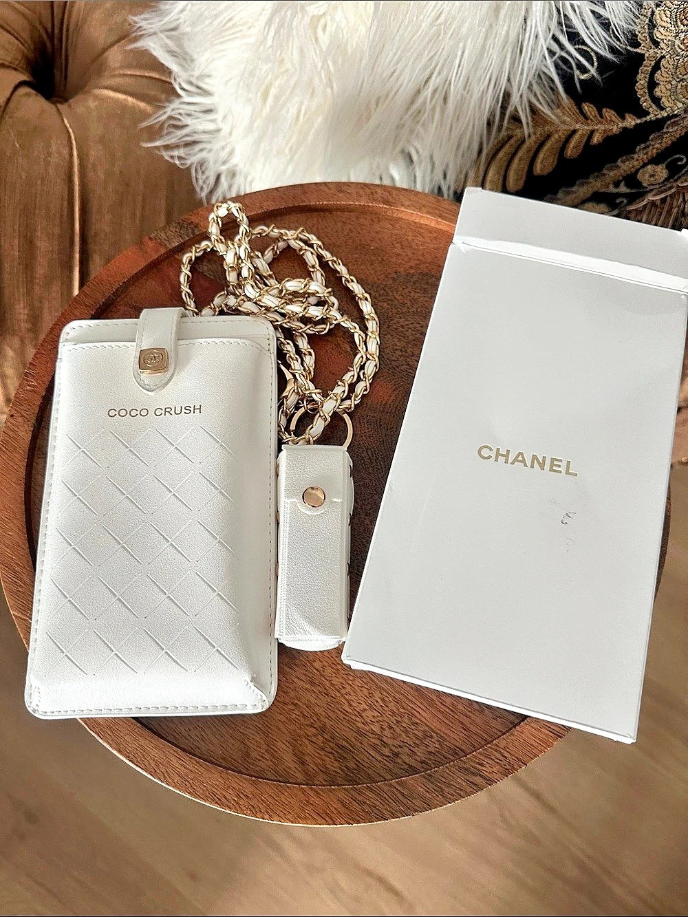Chanel Coco Crush VIP Phone Holder with Chain VIP Phone Holder Crossbody Bag wit